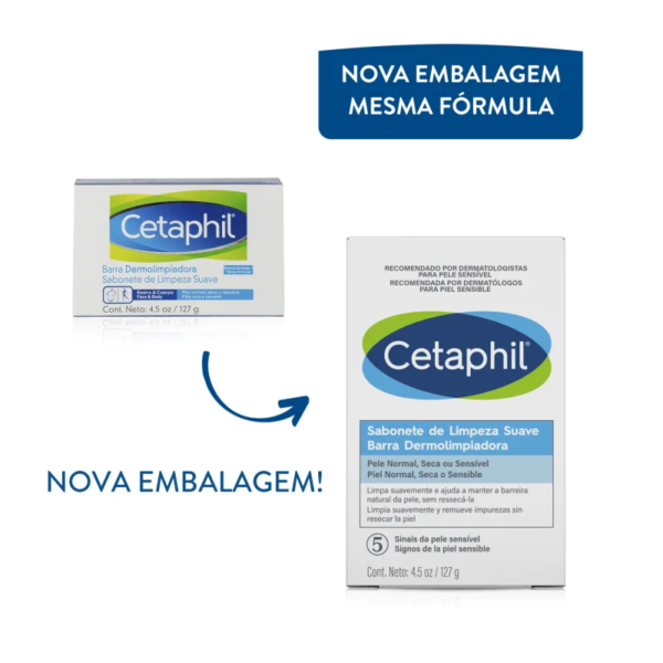 Cetaphil Limpeza Suave – Sabonete em Barra 127g - Imagem 2