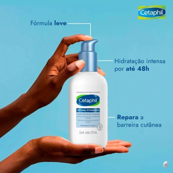 Cetaphil Optimal Hydration com Ácido Hialurônico – Loção Hidratante Corporal 237ml - Imagem 2
