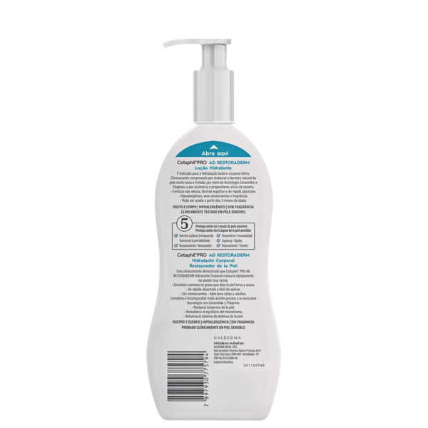 Cetaphil Pro AD Restoraderm – Loção Hidratante Hipoalergênica 295ml - Imagem 2