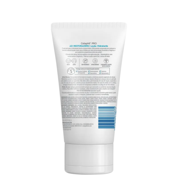 Cetaphil Pro AD Restoraderm – Loção Hidratante Hipoalergênica 145ml - Imagem 2