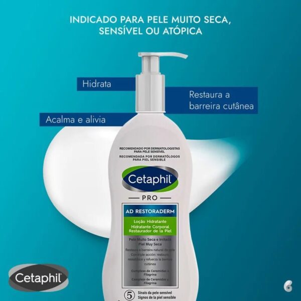 Cetaphil Pro AD Restoraderm – Loção Hidratante Hipoalergênica 295ml - Imagem 3