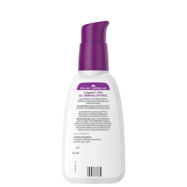 Cetaphil Pro AC Dermocontrol Pele Oleosa – Loção Hidratante Facial 118ml - Imagem 2