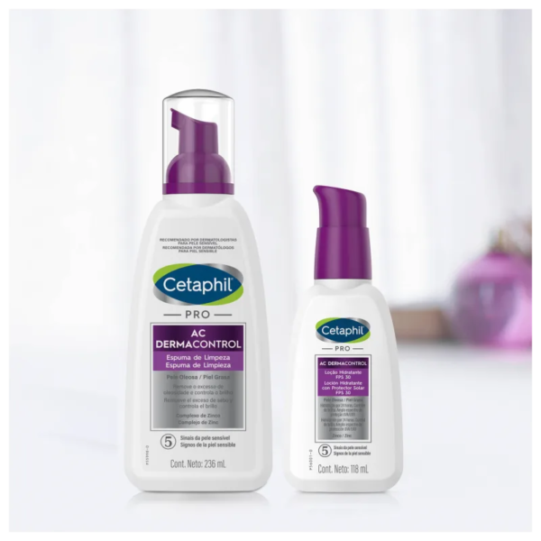 Cetaphil Pro AC Dermocontrol Pele Oleosa – Loção Hidratante Facial 118ml - Imagem 3